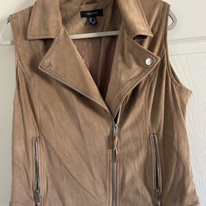 Time and Tru Brown Suede Vest